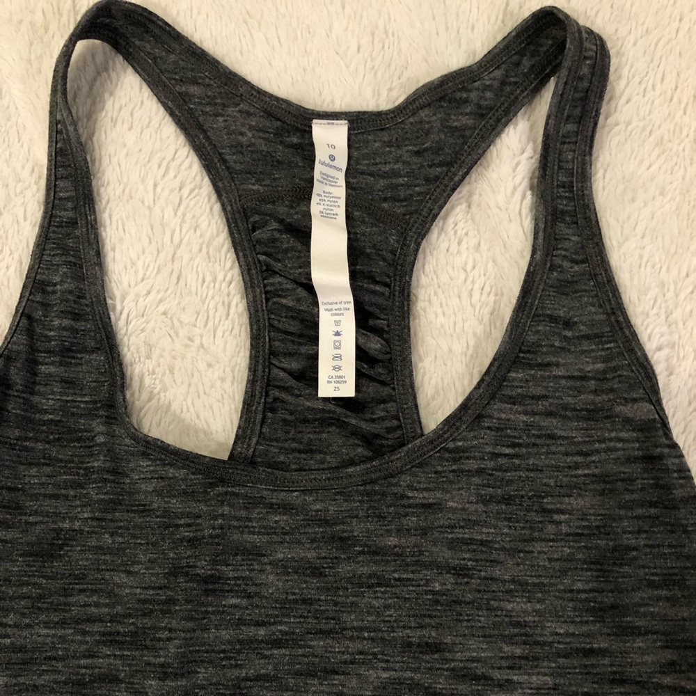 Lululemon Racerback Gray Tank Top excellent condition size 10